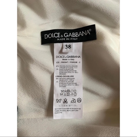 Authentic Dolce & Gabbana MIDI Trumpet Dress Brushstroke Print - Picture 10 of 11